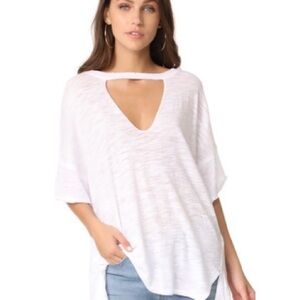 LIKE NEW! Free People Jordan Burnout Tee in White - Size Women’s Small